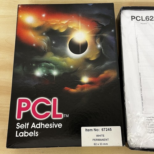 PCL by Avery selbstklebende Etiketten weiß 200 Blatt PCL6233 24 Etiketten pro Bogen - Bild 2 von 8