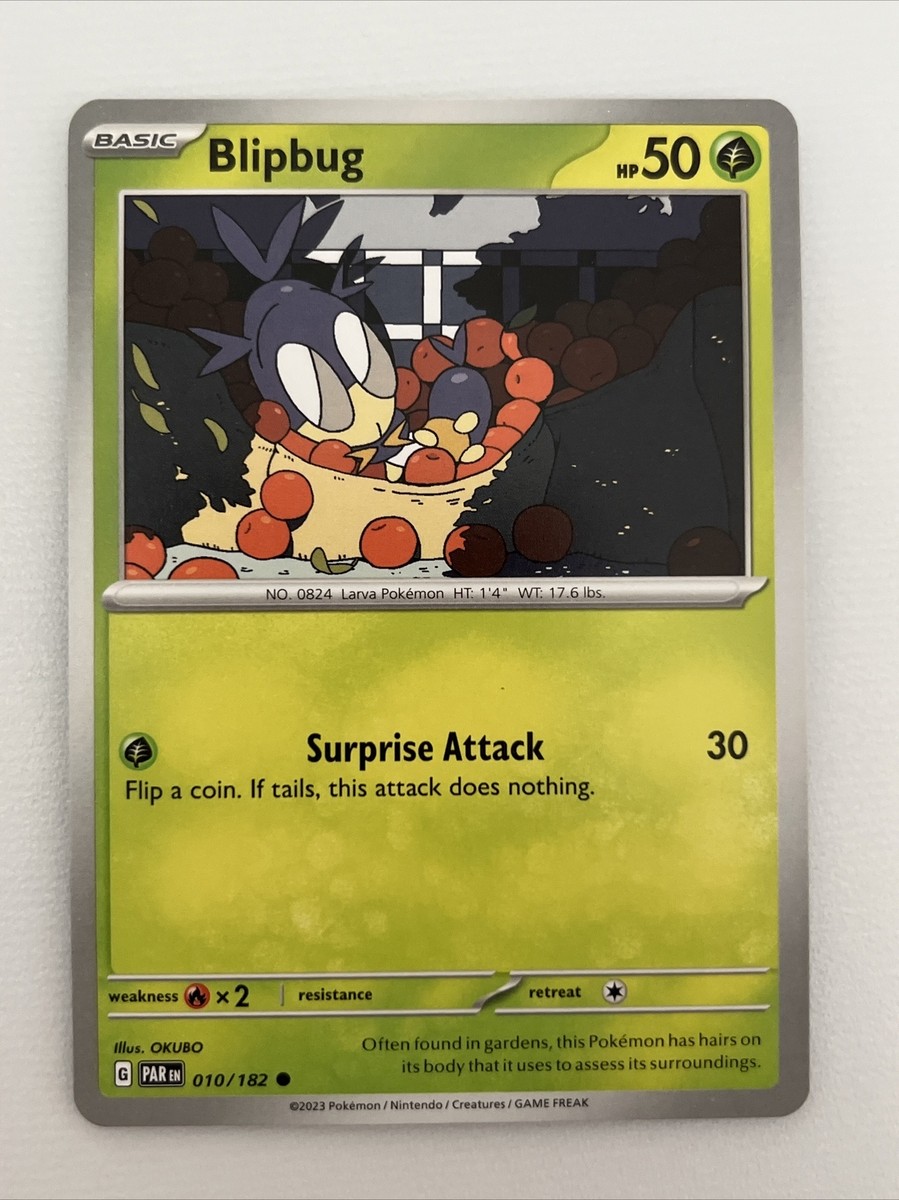 blipbug pokemon card value Blipbug - 010/182 - Paradox Rift main image 0