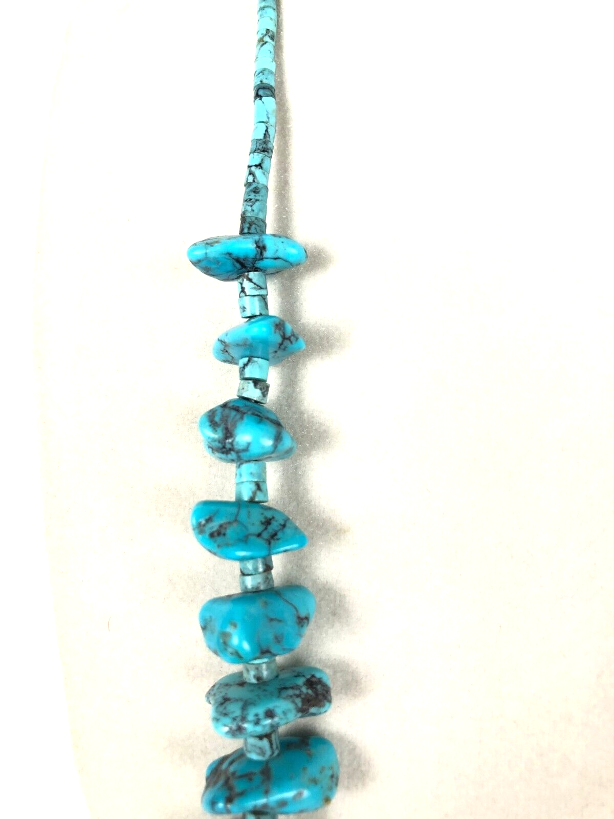 Santo Domingo Pueblo 1 Strand Necklace Turquoise Heishi Trading Post