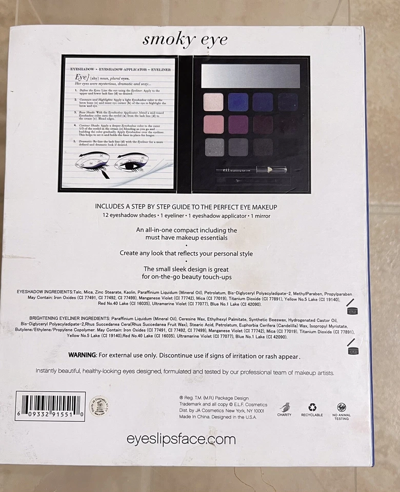 ELF e.l.f BeautyBook Bright Eye Edition Palette 12 Eyeshadows, Liner, Applicator - Image 4 of 4