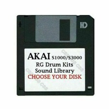 Akai S1000 / S3000 Floppy Disk RG Drum Kits Sound Library Choose Your Disk