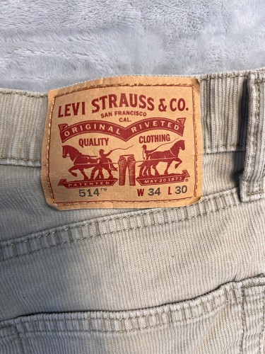 Levi’s 514 Men’s Khaki Curodory Jeans Size 34x30 - Picture 6 of 8