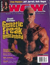 BD180  Scott Steiner Signed WCW Wrestling Magazine w/COA *** PLEASE READ ***