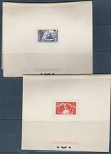 * épreuve de luxe timbre France art et pensée chômeurs  1935 num 307/08