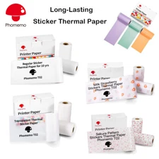 Phomemo Sticker Label Thermal Paper 3 Rolls Label for T02 M02 Pocket Printer