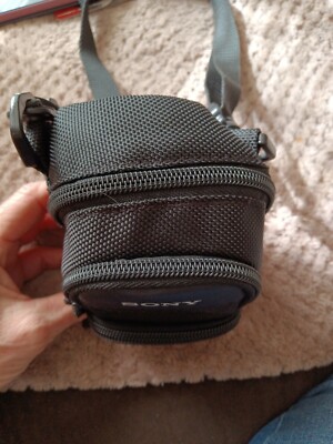 SONY Original Cyber-Shot Carrying Camera Black Bag Pouch Zipper