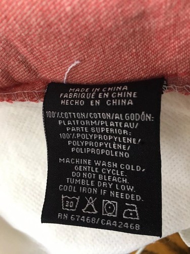 Nautica Twin Tailored Bed Skirt Bedskirt Red Canvas 15.5” Drop Dust Ruffle - Foto 4 di 4
