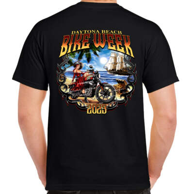 2023 Bike Week Daytona Beach Rockabilly Pirate Pin-up T