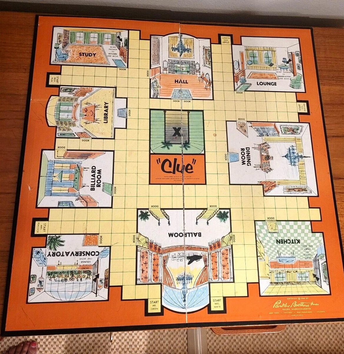 Vintage clue board game