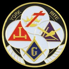 Mason Masonic York Rite Car Emblem-New!