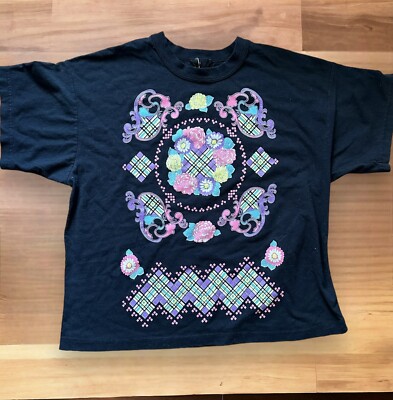 Vintage 80s Carlton Fashion Mosaic T Shirt Grandmacore Women s Sz 20W 2XL