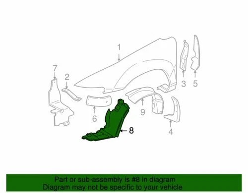 Chevrolet Classic Cutlass Malibu Liner Extension 22610205 genuino GM 1997-2005 Foto 2 de 2
