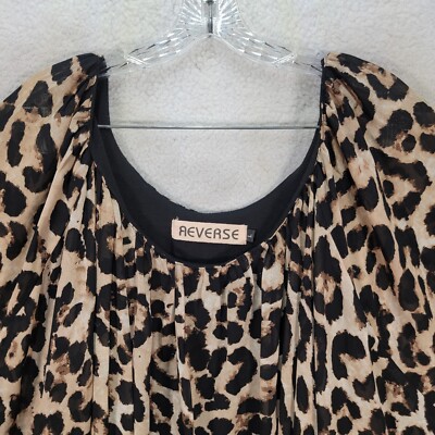 Y2K Leopard Print Chiffon Batwing Flowy Womens Top Slim