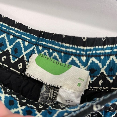 Anthropologie Jogginghose mit geometrischem Kordelzug in Türkis und Schwarz Größe Small - Bild 10 von 11