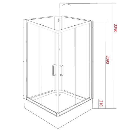 ASNZS GLASS SHOWER SCREEN CUBICLE ENCLOSURE JETS MIXER BASE EASY DIY ASSEMBLY - Picture 10 of 10