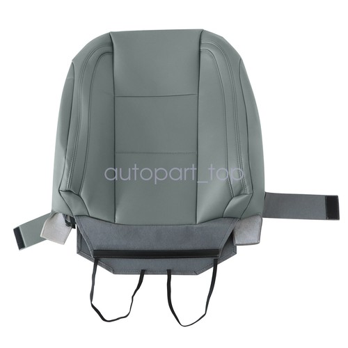 For 2017-2021 Ford F250 F350 Passenger Seat Cover Replacement Leather Top Gray - Picture 14 of 15