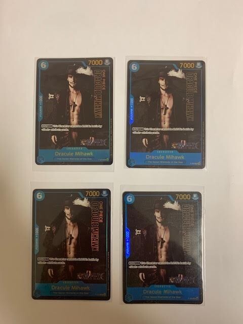 One Piece 4X DRACULE MIHAWK P-052 Premium Card Collection LIVE ACTION ENGLISH
