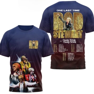 Rod Stewart One Last Time With Cheap Trick Tour 2025 Hoodie T