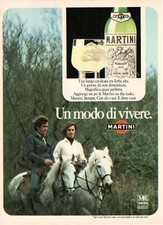 MARTINI & ROSSI VERMOUTH SECCO WHITE 1974 Pubblicità originale 1 pagina CAVALLI