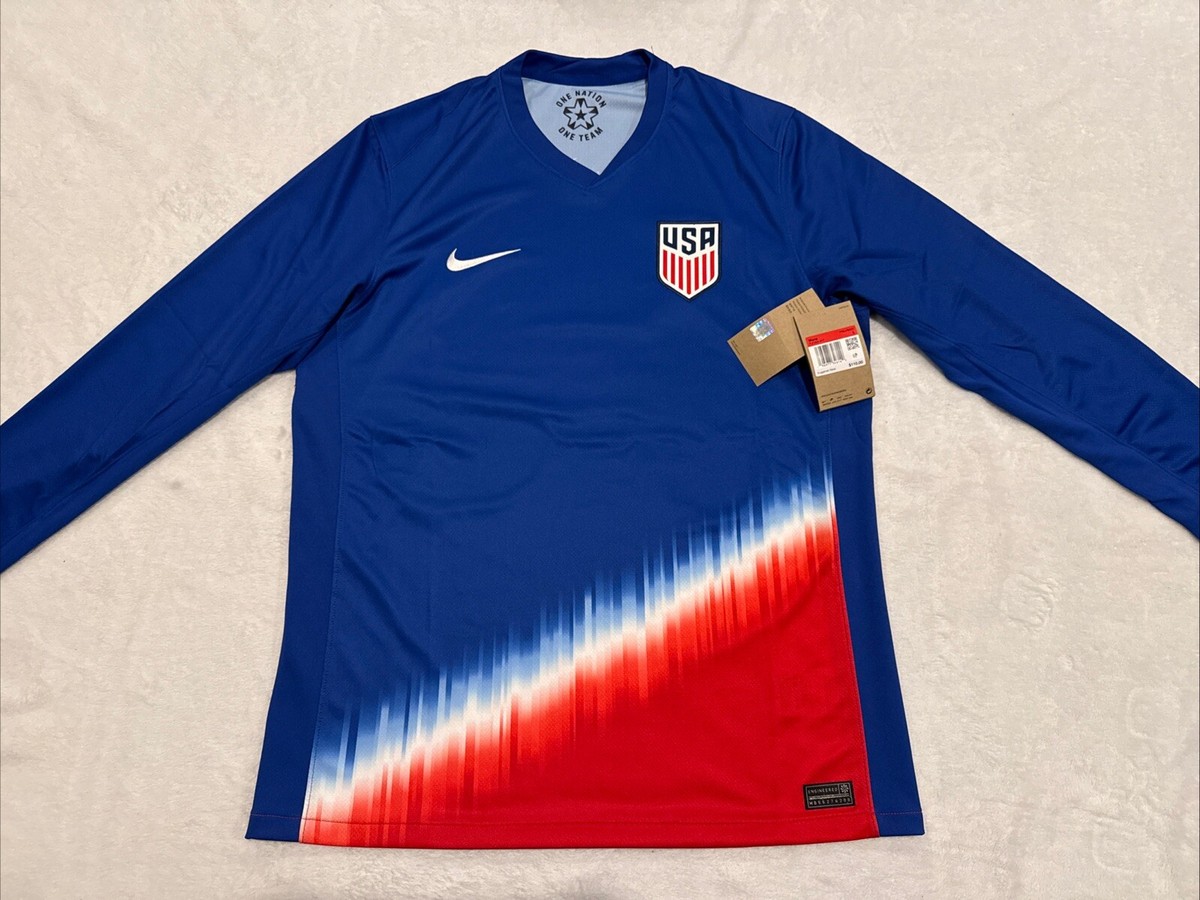 ウェア 00/02 NIKE USA  kit Lsize Nike United States USA Long Sleeve Jersey Blue/Red Men's Size