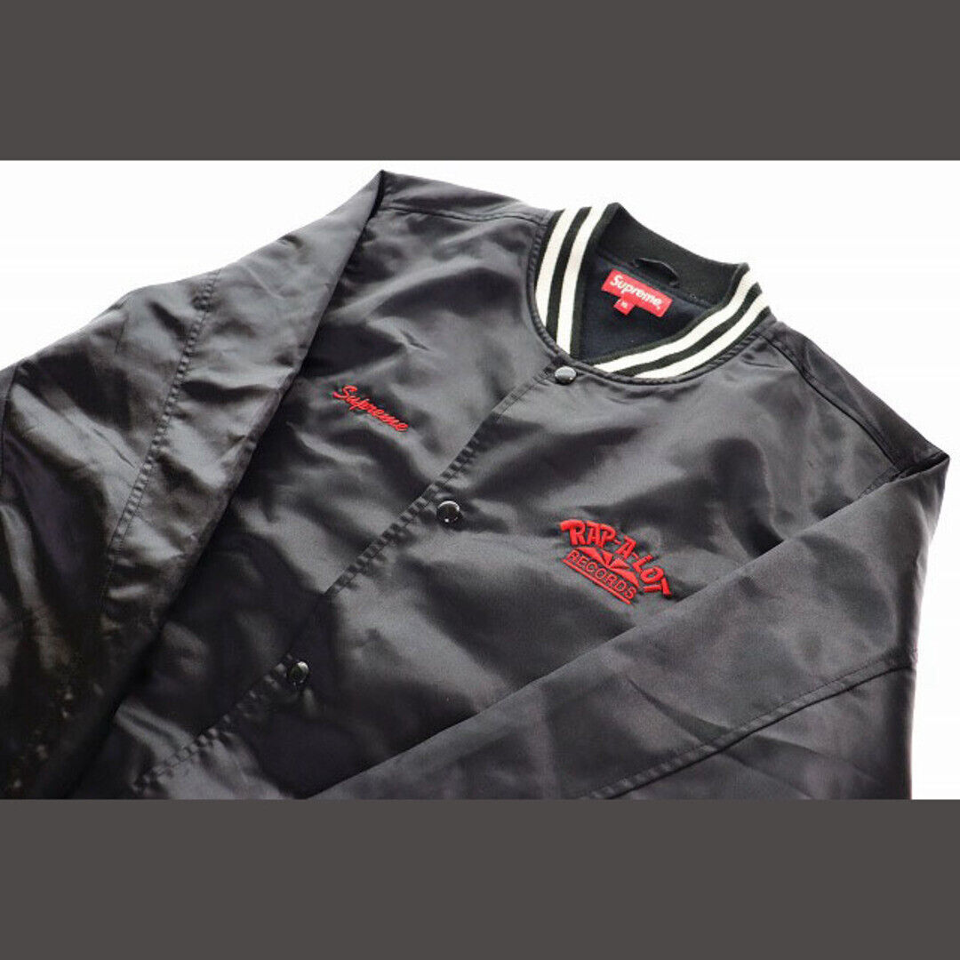 Supreme 17SS RAP-A-LOT RECORDS SATIN CLUB JACKET BLACK XL Supreme 17SS RAP-A-LOT RECORDS SATIN CLUB JACKET BLACK XL