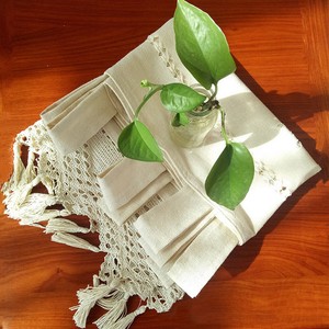 1pc Kitchen Curtains Single Cotton Linen Short Curtain For Office