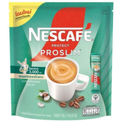 Nescafe Proslim Protect Instant Coffee Stick 3in1 Dietary with Fiber 3,000 mg