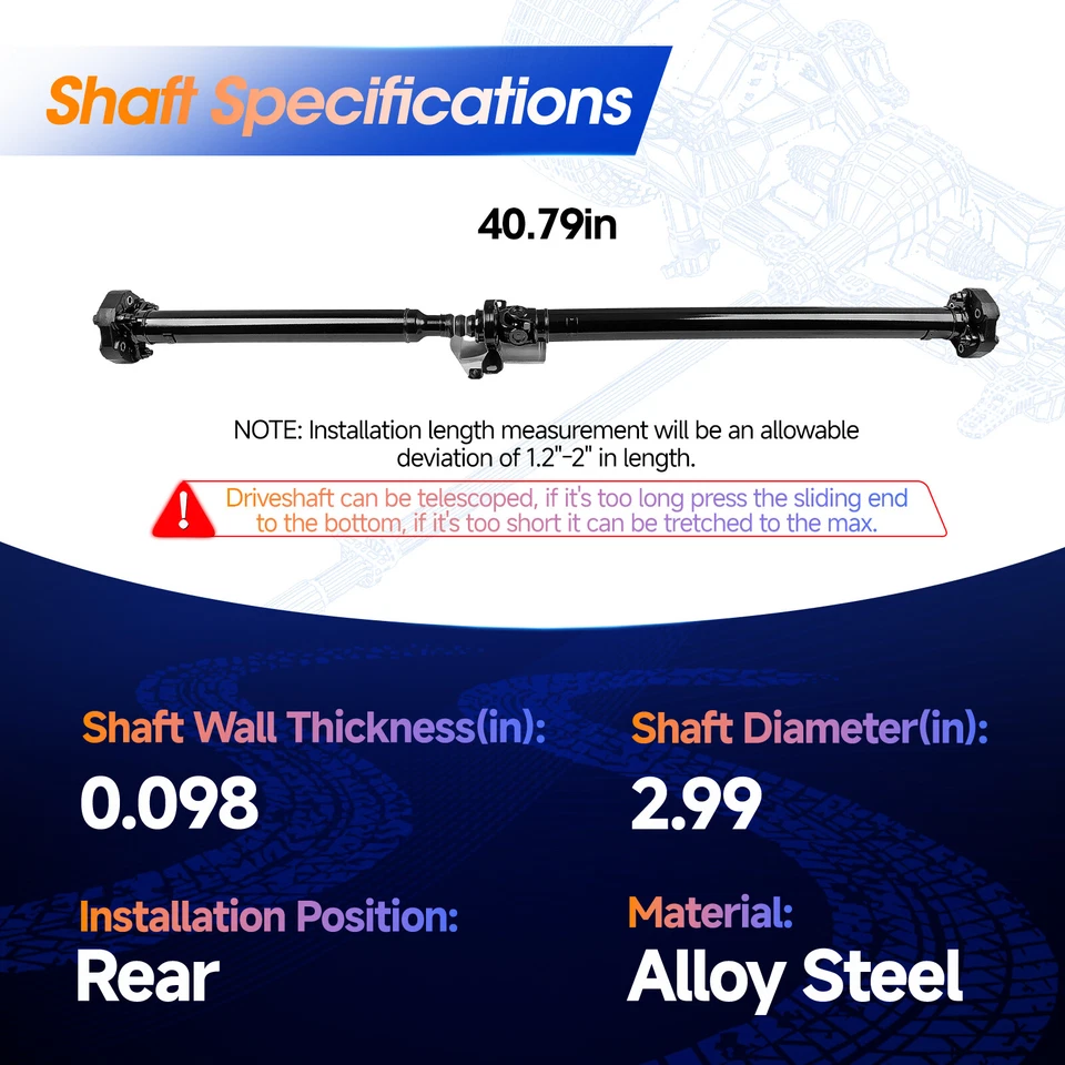 For Nissan Xterra 11-14 V6 4.0L 4WD 37300ZL82A Rear Side Drive Shaft Assembly - Image 4 of 4