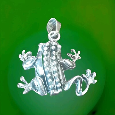 Erick's Sterling Silver Frog Pendant Taxco.925 