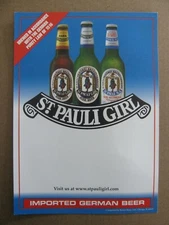 UNUSED ST. PAULI GIRL IMPORTED GERMAN BEER GERMANY WINDOW TRANSFER