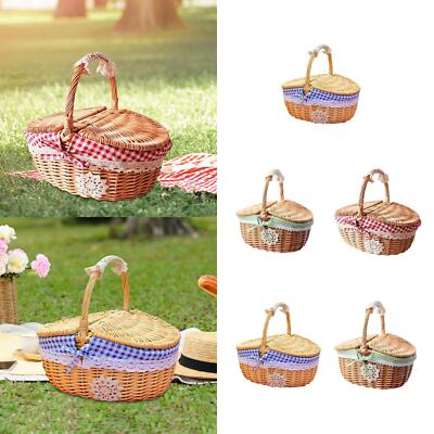 Picknickkorb Weidengeflechtkorb zur Dekoration für Zuhause Hochzeit