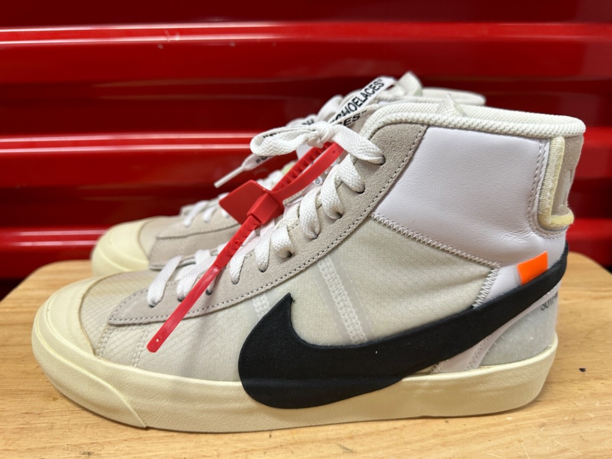 NEW Nike The 10 Blazer Mid Off-White White Black Muslin NEW Nike The 10 Blazer Mid Off-White White Black Muslin