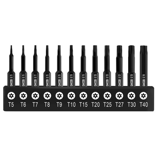 12-Piece Tamper Proof Torx Bit Set Premium S2 Alloy Steel Security Star Bits2... - Picture 4 of 5
