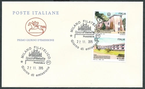2015 ITALY FDC HORSE HOSPITAL S. GIOVANNI BATTISTA NO ARRIVAL STAMP - CG