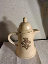 Vintage Pfaltzgraff 'Village' Pattern 10 Inch Pitcher/Coffee Carafe with Lid USA