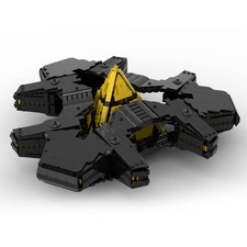 Modubrix Mocs Building Blocks Goa’uld Ha’tak Sci-fi Battleship Bricks Toys Kits
