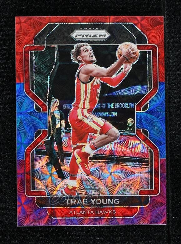 2021-22 Panini Prizm Choice Red Blue & Purple Prizm 12/15 Trae Young #26 hs9