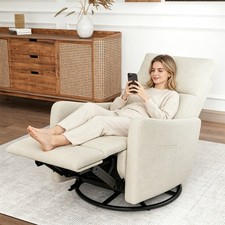 Swivel Power Rocker Recliner Chair Nursery Glider Rocking Chair for Living Room