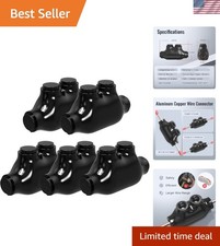 5 Pack Insulated Inline Splice Connector 2-14 AWG Aluminum to Copper Wire Con...