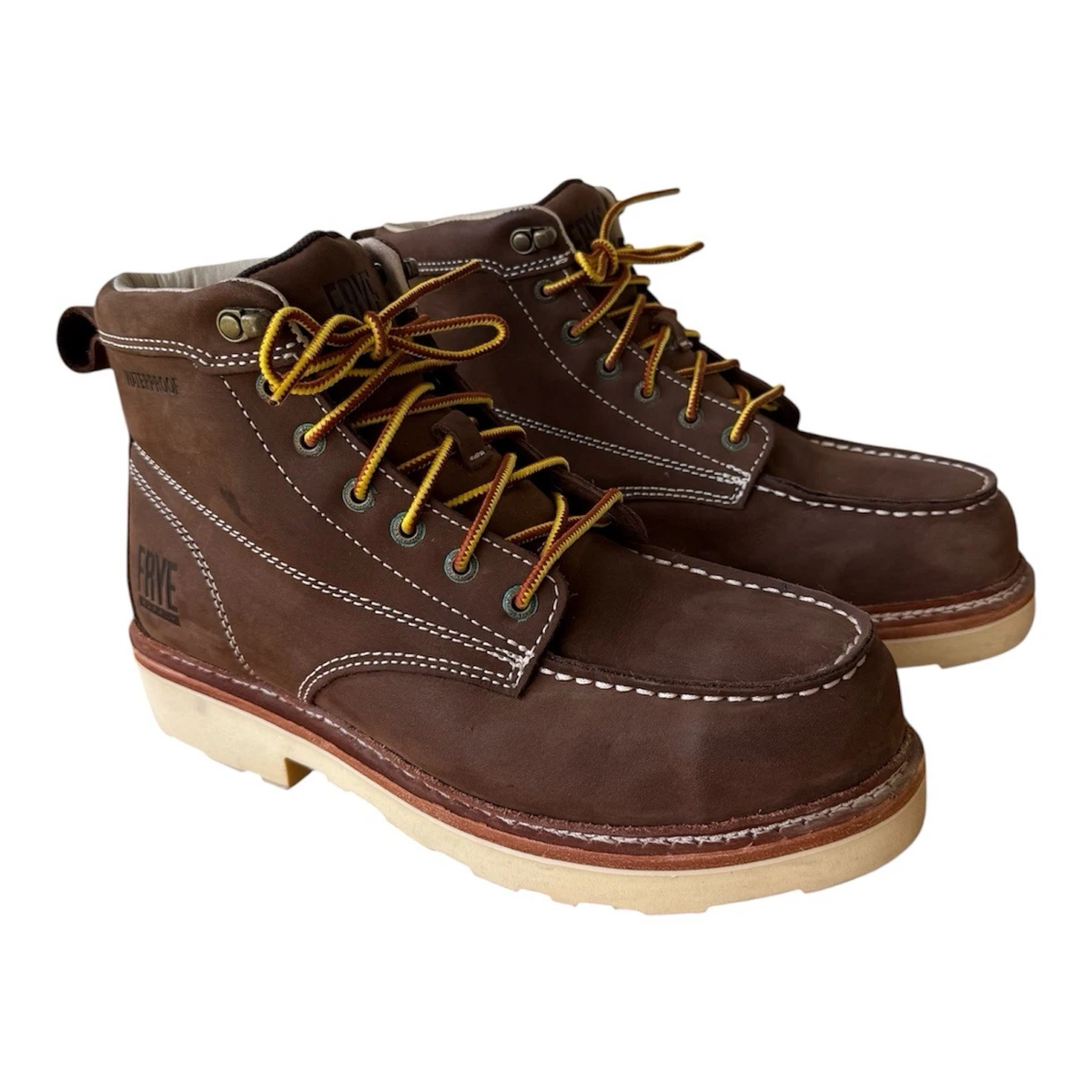 Frye Supply Steel Toe Boots FR40304 Waterproof Wellington Men\'s Size 8.5W Brown Wellingtons – Safety Shoe Distributors Ohio main image 3