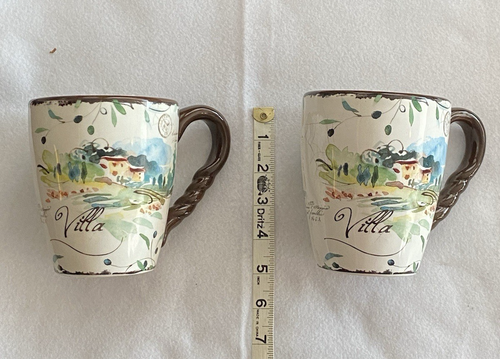 Certified International & InterAmerican Villa Julie Paton (Italy) 2 COFFEE MUGs - Picture 4 of 6