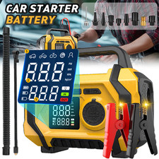 Car Jump Starter With Air Compressor Blowing Battery Jumper Box Charger Booster