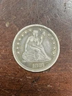1873 SEATED LIBERTY QUARTER NO ARROWS OPEN 3 CHOICE VF+ SCARCE DATE