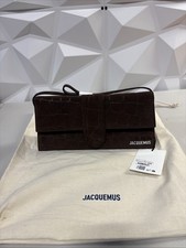JACQUEMUS The Long Bambino Dark Brown Shoulder Bag New  Authentic