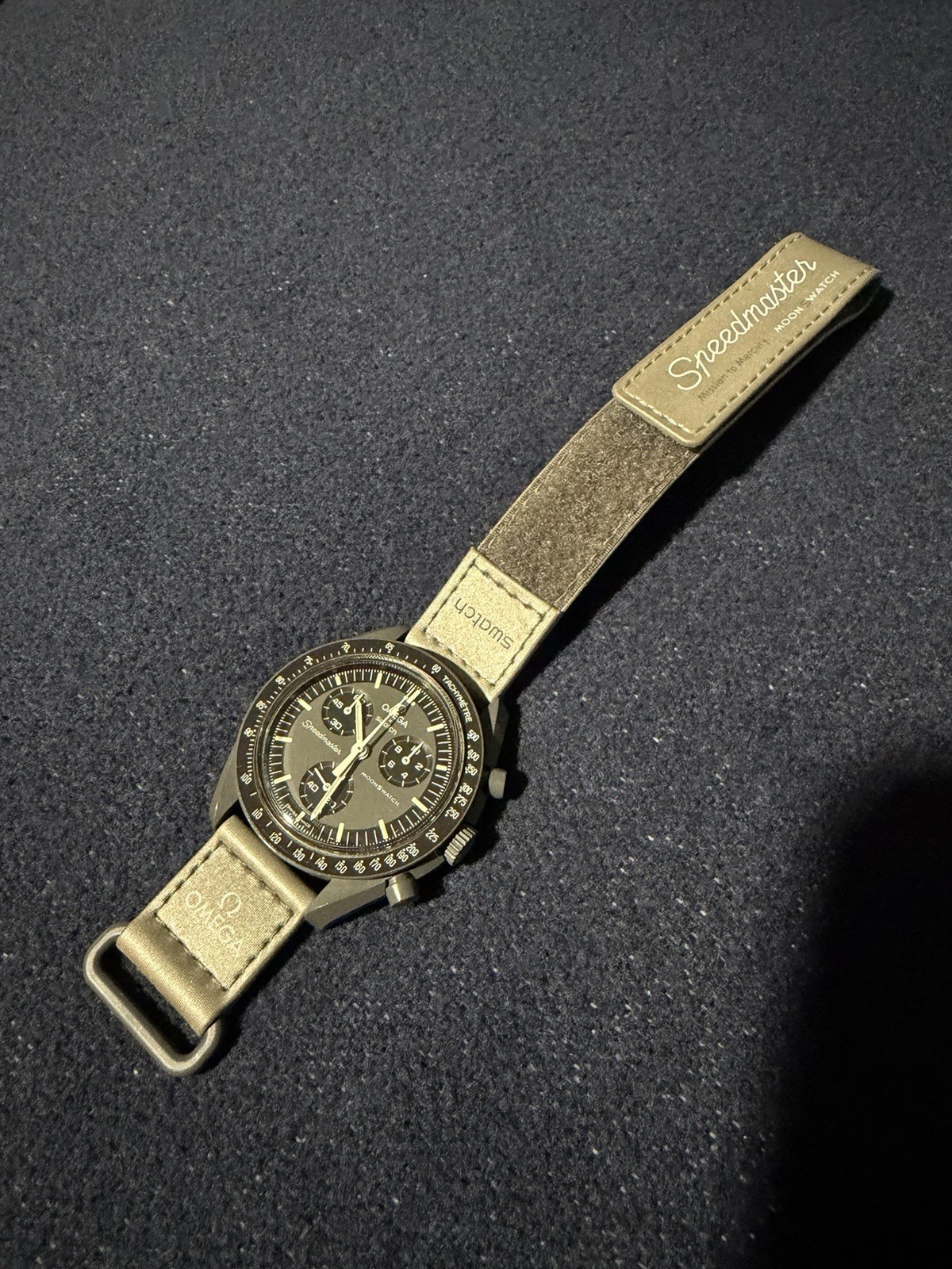 Chronograph Watch Mission Swiss X to Swatch Gray Mercury OMEGA Quartz MoonSwatch - vintagewatches.pk