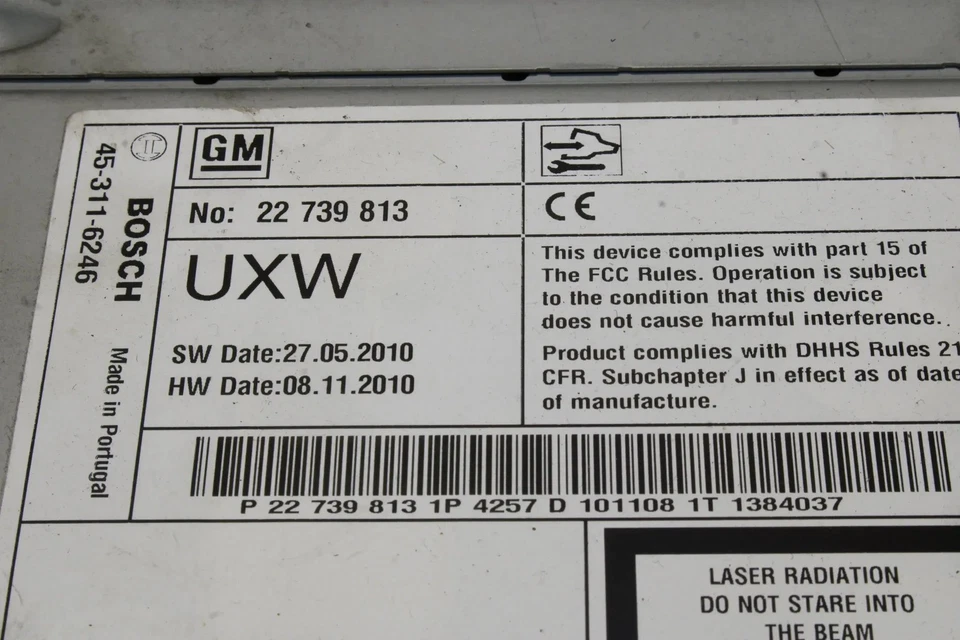 Opel Astra J Meriva B CD500 Radio Autoradio 22739813 - Bild 3 von 4