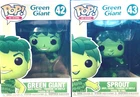 Lot of 2 Funko Pop! Ad Icons Green Giant #42 & Sprout #43 Vinyl Figures