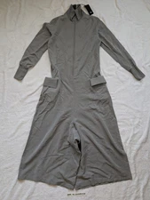New! Y-3 Adidas Yohji Yamamoto Washed Twill Grey Jumpsuit M Techwear JE3443