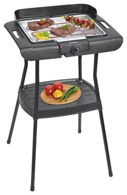 Bomann BQS2244CB BBQ Standgrill 2000 W mit 355 x 245 mm Fläche  Schwarz