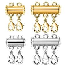 4PCS Multi Strand Necklace Detangler Untangling Layered Necklace Clasp Spacer
